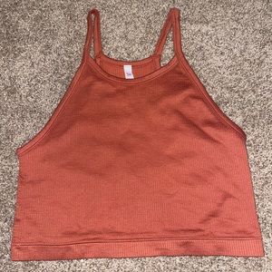 Orange cropped tank top from SO